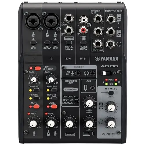 YAMAHA AG06 + おまけ Mesa de som Soundcraft Notepad-12FX vs Yamaha AG06 MK2