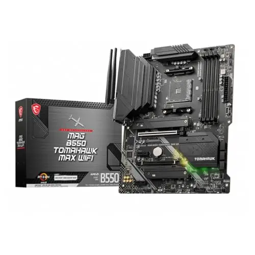 B550 TOMAHAWK+Ryzen7 5700X3D+WinProOEM認証 MSI Placa-mãe para jogos MAG B550 TOMAHAWK (processadores AMD AM4